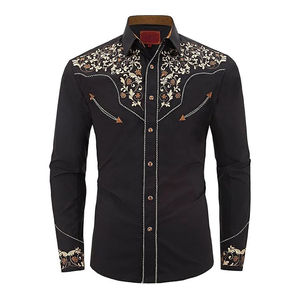 เสื้อคาวบอยปักลายตะวันตกคุณภาพพรีเมียมสำหรับผู้ชาย เสื้อเชิ้ตแขนยาวติดกระดุมแบบตะวันตก - Product Image 6