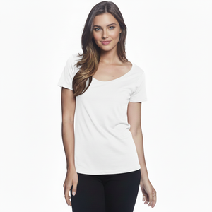 Women Tshirt Casual Solid short Sleeve Tshirts Lightweight Breathable T-Shirt <b>with</b> Knitted Jersey Fabric Eco-Friendly <b>top</b> - Product Image 1