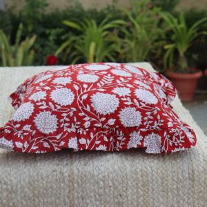 Beautiful Boho Block <b>Print</b> Cotton <b>Cushion</b> Cover 24x24 Home Pillow and Hotel Use Custom Size Flower Pillow Cover Gift for Her - Product Image 3