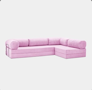 Moderno Juego de Sofás en Forma de L de Cuero PU Chapado en Oro con Patas de Madera y Brazos Acolchados, Nuevo Diseño Popular con Botones para Bodas o Sala de Estar - Product Image 4