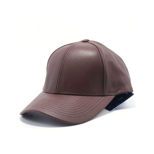 Gorra de Béisbol Personalizada Premium para Hombre, de Cuero Genuino Marrón, 6 Paneles, Gorra Deportiva Lisa de Alta Calidad, Gorra de Diseño de Cuero de Lujo - Product Image 1