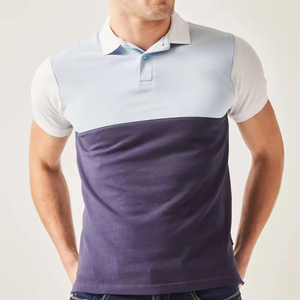 Polo en coton mélangé pour homme, respirant, doux, décontracté, pour le bureau ou le golf, manches courtes, fabrication sur mesure, approvisionnement en gros, OEM ODM - Product Image 1