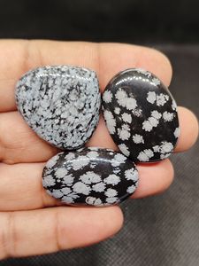 Cabujón de Obsidiana Natural Auténtica Más Vendido, Piedras Preciosas Blancas y Negras 100% Genuinas para Joyería, ¡Compre Ahora! - Product Image 4