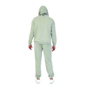 Pull-over vierge à capuche imprimé de logo personnalisé en gros Survêtement de sport vintage Ensemble de jogging deux pièces avec lavage à l'acide régulier pour hommes - Product Image 6