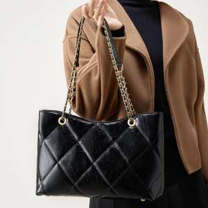 Sac fourre-tout décontracté en cuir de vachette véritable pour femme, avec chaîne, haute qualité OEM 2026, souple, tendance, couleurs personnalisées avec logo - Product Image 2