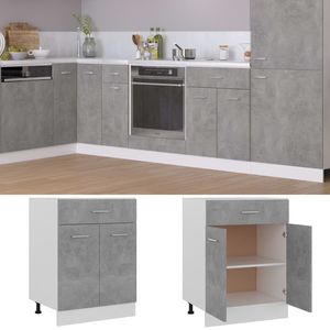 23.6 grigio cemento "x 18.1" x 32.1 "mobili da cucina in legno con fondo cassetto - Product Image 2