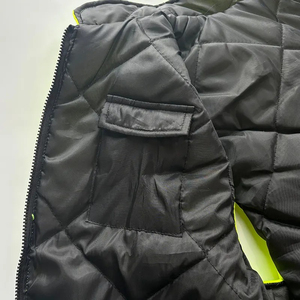 Gilet de sécurité multi-poches à fermeture éclair en polyester fluorescent certifié CE, coupe-vent, réfléchissant, pour travaux de construction - Product Image 6