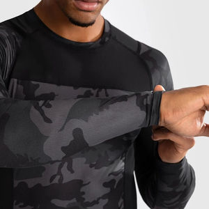 เสื้อรัดกล้ามเนื้อแขนยาว MMA คุณภาพดีที่สุด แบบเรียบ สำหรับผู้ชาย ทรงปกติ - Product Image 5