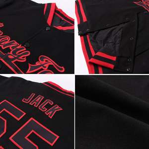 เสื้อแจ็คเก็ตวาร์ซิตี้แบบมีตัวอักษร  ผ้าวูลโพลีพรีเมียมสีดำขาว  ทรงโอเวอร์ไซส์  สไตล์สตรีทแวร์  สำหรับทุกเพศ  เหมาะสำหรับทีมมหาวิทยาลัย - Product Image 4