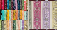 Lacets brodés floraux de qualité supérieure fabriqués sur mesure pour les concepteurs de vêtements pour les robes de mariée Sarees Dupattas Veils Costume Design