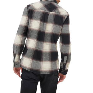 Chemise à carreaux noire et blanche tendance 2024, chemise en flanelle à carreaux surdimensionnée pour homme, printemps - Product Image 3