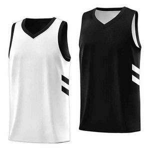 Maillot de basket réversible pour homme 100 % polyester, sans manches, col en V, débardeur d'entraînement, uniforme d'équipe sublimé - Product Image 3