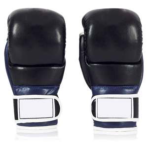 Guantes de Boxeo de Cuero con Correa de Muñeca Ajustable con Cierre de Velcro, Unisex, Empaque e Impresión Personalizables para Entrenamiento de Artes Marciales - Product Image 1