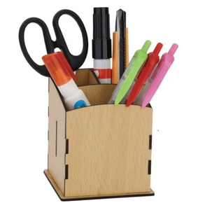 Support à stylos en MDF de haute qualité, design étoile découpée, organisateur de bureau, étui de rangement pour papeterie, le plus vendu en promotion - Product Image 4