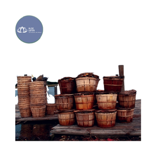 ตะกร้าไม้ธรรมชาติสไตล์วินเทจสำหรับเก็บผลไม้แบบเรียบง่าย มีจำหน่ายแล้ว - Product Image 1