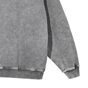 Sweat à capuche oversize vintage streetwear en coton 100% délavé à l'acide, teint uni, coupe-vent, éco-responsable, qualité supérieure pour l'hiver - Product Image 5