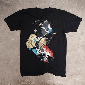 เสื้อยืดลำลองผู้ชายสไตล์วินเทจฟอกสี ทรงหลวม คอโอ พิมพ์ลายตามสั่ง แขนสั้น ผ้าฝ้าย - Product Image 1