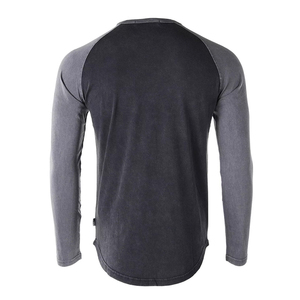 Wholesale Adult <b>Men's</b> <b>T</b> <b>Shirt</b> Gray Color Slim Fit <b>Long</b> <b>Sleeve</b> Casual Wear Raglan <b>T</b> <b>Shirt</b> For Summer - Product Image 2