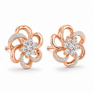 Pendientes de Oro Blanco con Diamantes en Forma de Pera, Joyería de Boda para Mujer, Engaste de Bisel, Estilo Clásico - Product Image 4