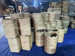 Handmade Natural <b>Wicker</b> Laundry <b>Basket</b> – Eco Friendly Water hyacinth Storage <b>Basket</b> for Home Decor - Product Image 5