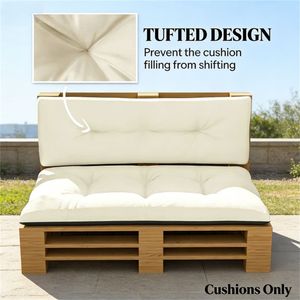 Coussin de remplacement blanc crème pour chaise de jardin, pour l'extérieur (uniquement le coussin) - Product Image 2