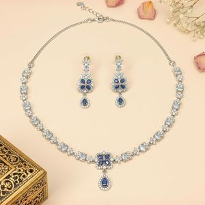 Conjunto de Collar, Pendientes y Tocado de Aleación de Zinc Bañado en Oro con Circonita Púrpura, Joyería Vintage para Boda, Joyería de Moda para Mujer - Product Image 2