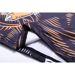 Wholesale Men's UPF 50+ Long Sleeve Printed Front Logo Rash Guard Surf <b>Swimwear</b> Quick Dry Breathable <b>UV</b> Protection - Product Image 5