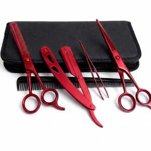 Juego de Tijeras Profesionales para Cortar Cabello de Salón, Tijeras de Entresacar para Barbería, Kit de Peine y Cuchilla, Herramientas de Peluquería de Acero Inoxidable - Product Image 5