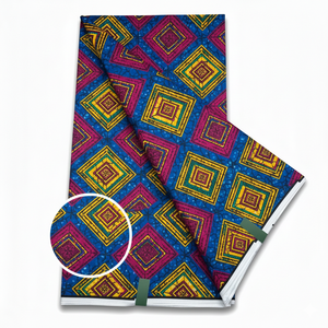 Tissu authentique africain imprimé Ankara pour robes, quilting, couture, artisanat et décoration intérieure par Hitjem Export Island Supplier - Product Image 1