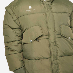 Veste d'hiver rembourrée pour femme, coupe-vent, légère, à capuche, couleur unie, personnalisable avec logo, modèle 2026 - Product Image 4