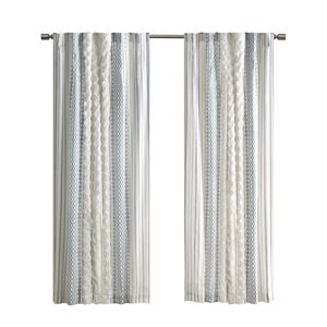Pannello per Tenda in Cotone Stampato con Striscia in Ciniglia e Fodera 50x108" per Decorazione Casa - Product Image 3
