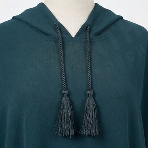 Abayas doubles sur mesure en gros, style modeste pour femmes musulmanes, design chic et simple, thobe en tissu mousseline - Product Image 4