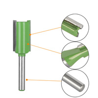 Ensemble d'outils de fraisage du bois 6 poignées 8 PCS couteaux droits verts pour coupe de précision