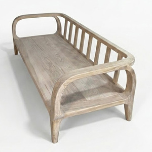 Sofá de Madera Maciza de Tres Plazas Convertible Estilo Nórdico para Sala de Estar - Product Image 2