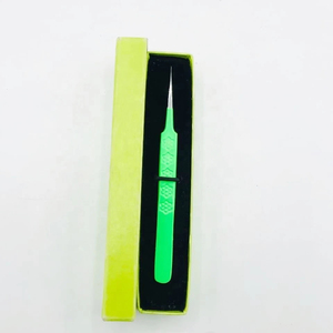 Pinzas de Alta Calidad para Extensión de Pestañas con Punta de Diamante y Brillo Personalizado, Marca Privada, Acero Inoxidable - Product Image 1