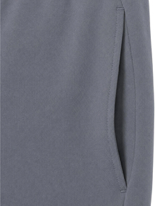Pantalones Cortos Bermuda Ligeros para Hombre, Color Gris Sólido, Algodón, Cintura Media, Cierre Elástico, Estilo Casual con Bolsillos, Tejido Transpirable - Product Image 5