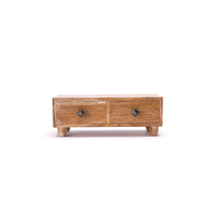 Coffre à bijoux élégant en bois NONO, 2 tiroirs, solution de rangement multifonctionnelle de qualité pour petits objets, style Japandi, emballage pour bijoux