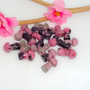 Chakralume naturel en rhodonite sculpté en forme de champignon, cristal rose de guérison pour la méditation Reiki, décoration Feng Shui, vente en gros Rajasthan - Product Image 6