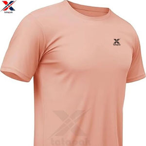 T-shirt homme col rond basique de qualité export, impression numérique, couleur unie, vierge, 240 grammes, tricot doux, 100% coton, coupe ample - Product Image 1