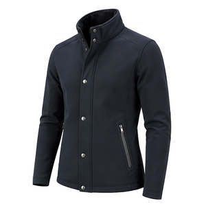 Chaqueta de Montar para Hombre, Invierno, Softshell, Cuello Alto, Botones, Cierre Frontal, Bolsillos, Ropa Ecuestre, Poliéster/Algodón - Product Image 1