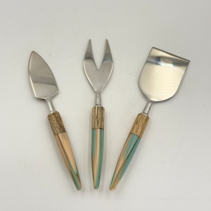 Juego de Cuchillos para Servir Queso de Acero Inoxidable, Diseño Creativo con Punta Curva Corta, Juego de Cubiertos Metálicos para Cocina, Hogar y Restaurante - Product Image 2