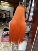 Perruque en cheveux humains 100% naturels, densité 185%, avec closure HD transparente 4*4, pour créer des perruques ombrées blondes en cheveux humains