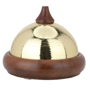 Metal and Wooden Base Dish with Gold Color Dome Lid Elegant Design Serveware For Food Serving & <b>Table</b> Decoration - Product Image 5