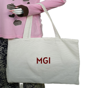 Sac fourre-tout en toile pour femmes, style tendance, écologique, pour les courses, avec poche, sac en coton avec logo imprimé personnalisé - Product Image 4