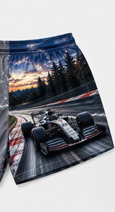 Men's Printed Canvas <b>Board</b> Shorts Front Sublimation <b>Transfer</b> Quick Dry Anti-Wrinkle Breathable Drawstring Casual 100% Polyester - Product Image 5