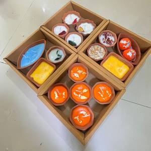 AuraLumiere Ensemble cadeau de bougies parfumées en cire d'abeille Diya Diwali faites à la main Décoration de la maison écologique Commandes en gros de Noël OEM/ODM - Product Image 2