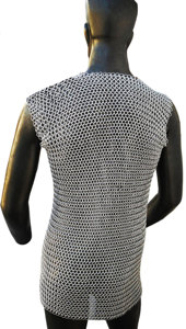 Gilet de carrosserie médiévale en maille de 10 mm en aluminium, sans manches, pour chevalier, cosplay, reconstitution historique, costume léger - Product Image 3