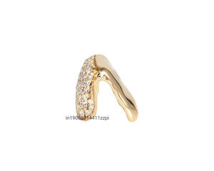 Grillz dentaire pour canin, style 'Ice Out' avec moissanite, micro-incrustation, plaqué or, bijoux hip-hop et de fête - Product Image 2
