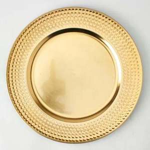 Modern Silver Metal Dinner <b>Plate</b> Round Polished Design-Party Use Dishwasher Safe & <b>Disposable</b> - Product Image 3