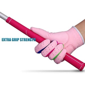Gants de golf en cuir synthétique de qualité supérieure, paume blanche, pour adultes, respirants, avec petits trous autour des doigts pour un séchage rapide et un confort optimal - Product Image 2
